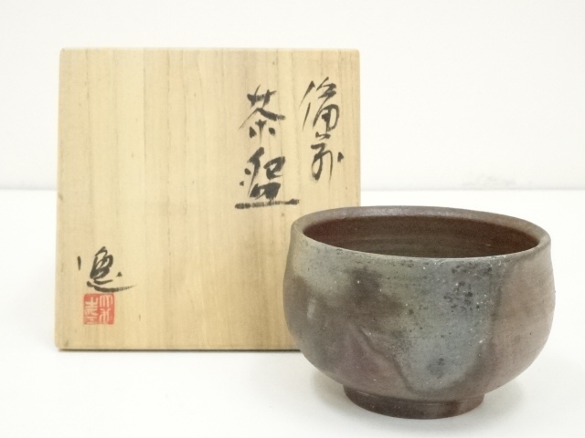 JAPANESE TEA CEREMONY / BIZEN WARE TEA CHAWAN / ARTISAN WORK